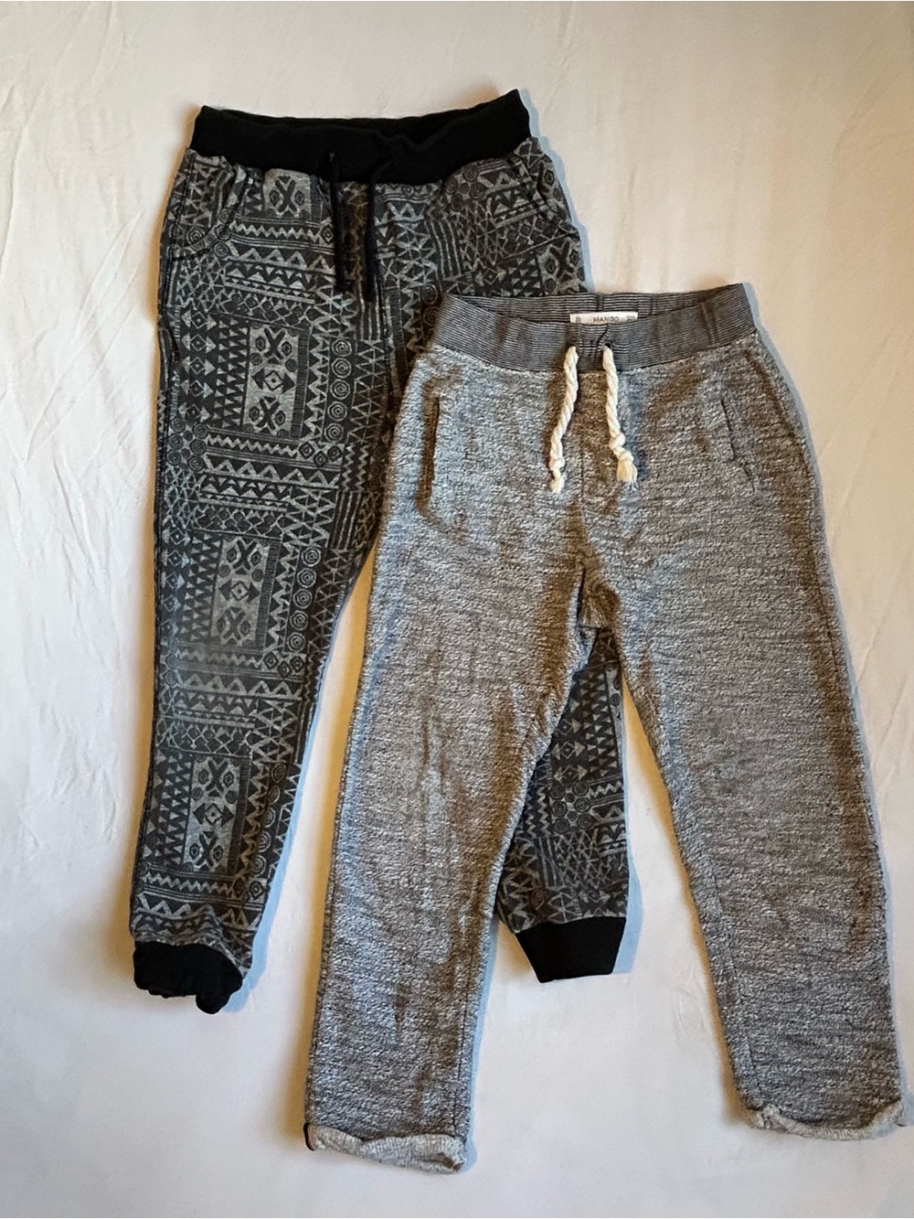Kids Gray Jogger Pants - Soft Heather Gray Drawstring Sweatpants